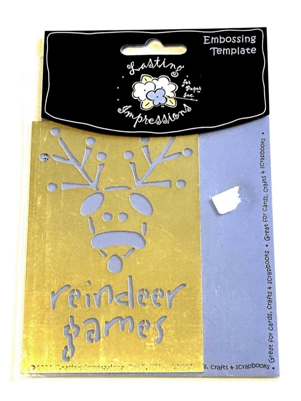2006 Lasting Impressions Brass Reindeer Stencil